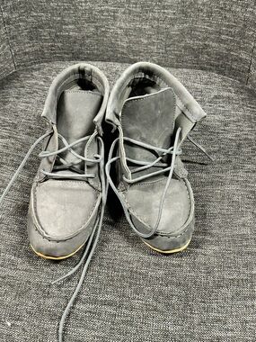 Women's Casual Lace-Up Moccasin Shoes - Gray